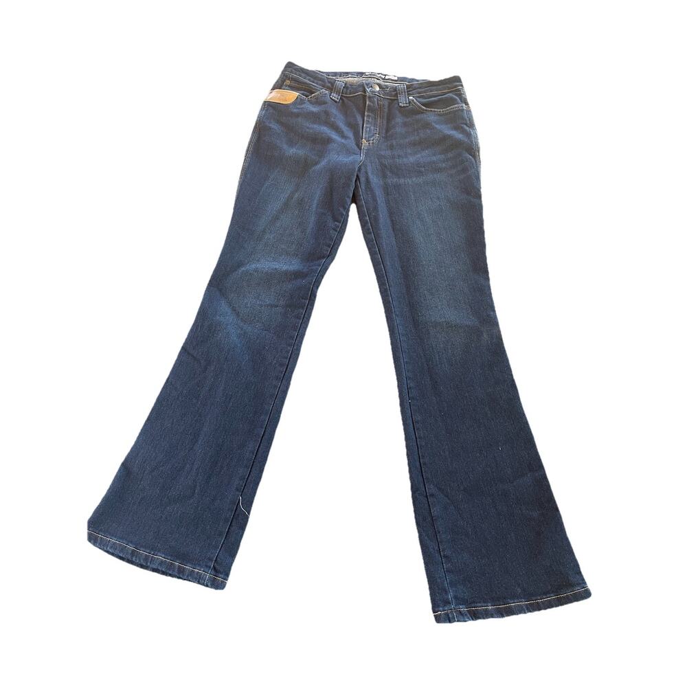 Wrangler Rock 47 Bootcut Jeans Dark Wash Women's 10 Western Boho Used30 x 31